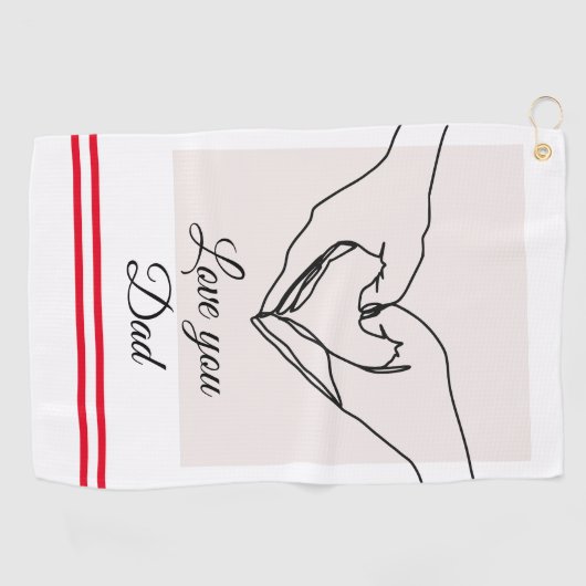 Liebe You Vater Custom Best Golf Handtücher (Horizontal)