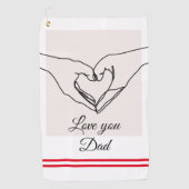 Liebe You Vater Custom Best Golf Handtücher (Vorderseite)