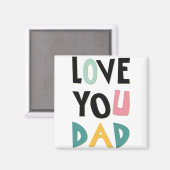 Liebe You Vater Magnet (Vorderseite/Rückseite)