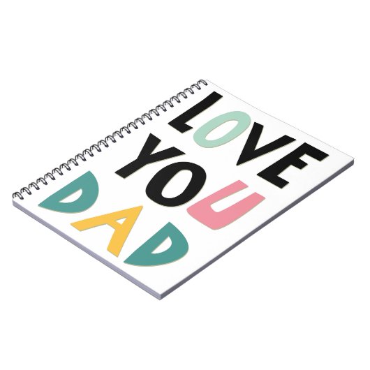 Liebe You Vater Notebook Notizblock (Linke Seite)