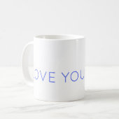 LIEBE YOU VATER Rainbow Hand Colorful Kids Keepake Kaffeetasse (Vorderseite Links)