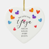 Liebe You Yaya | 2-seitige Keramik Ornament (Hinten)