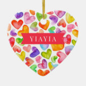 Liebe You Yiayia | 2-seitige Keramik Ornament (Vorne)