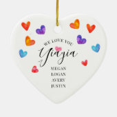 Liebe You Yiayia | 2-seitige Keramik Ornament (Hinten)