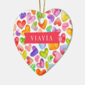 Liebe You Yiayia | 2-seitige Keramik Ornament (Links)