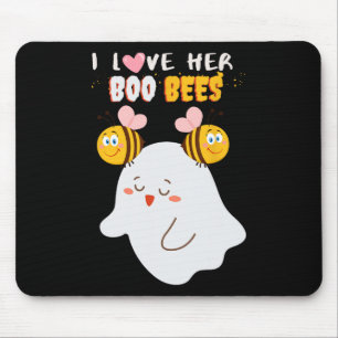 Liebe Your Boo Bees Funny Halloween Poppel B Mousepad