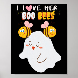 Liebe Your Boo Bees Funny Halloween Poppel B Poster