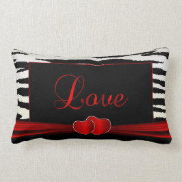 Liebe Zebra Animal Print Lendenkissen