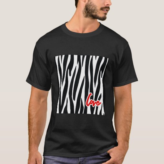 Liebe Zebra Muster für Zebra T-Shirt (Vorderseite)