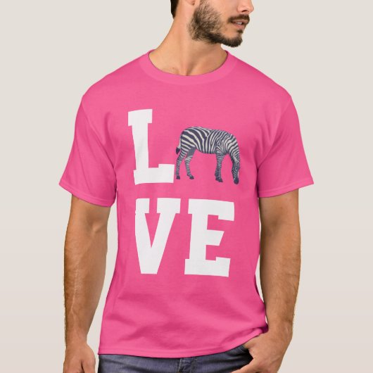 Liebe Zebras Mädchen T-Shirt (Vorderseite)
