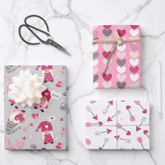 Liebe zeigt Wrapping Paper Set 3 Geschenkpapier Set (Vorderseite)