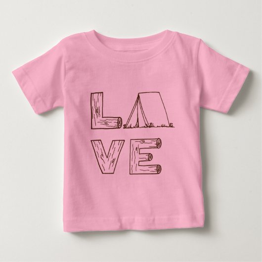 Liebe Zelt Camping Baby T-shirt (Vorderseite)