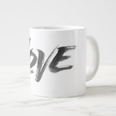 LIEBE Zen Brush Kalligrafie Buchstabentyp Jumbo-Tasse (Vorderseite Rechts)