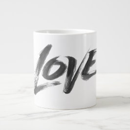 LIEBE Zen Brush Kalligrafie Buchstabentyp Jumbo-Tasse