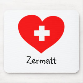 Liebe Zermatt - Schweizer Herzmuskel Mousepad