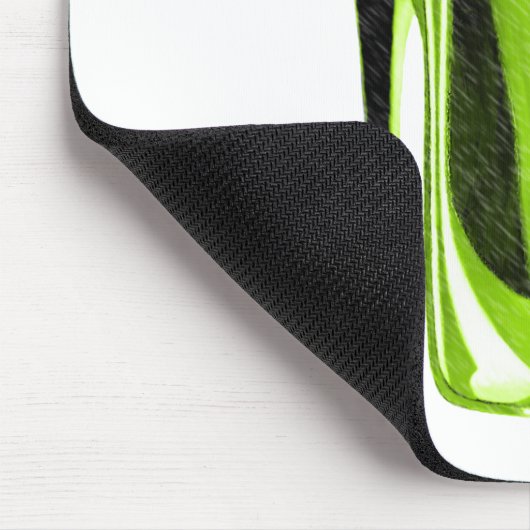 Liebe-Zesty Limoner grüner Stilett-Schuh und Herz Mousepad (Ecke)