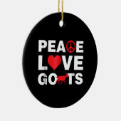 Liebe Ziege Keramik Ornament (Rechts)
