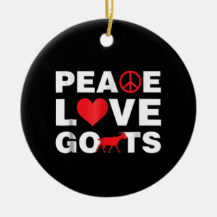 Liebe Ziege Keramik Ornament