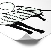 LIEBE-ZIEGEN-LOGO-SYMBOL-DRUCK POSTER (Ecke)