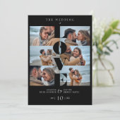 Liebe Zitat Black Trendy Collage Hochzeit 6 Fotos (Stehend Vorderseite)