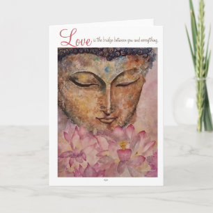 Liebe Zitat Buddha Wasserfarben Grußkarten Karte