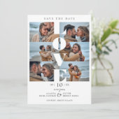 Liebe Zitat Einfach Elegant Moderne 6 Fotos Hochze (Stehend Vorderseite)