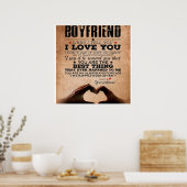 Liebe Zitat für Boyfriend, Ehemänner Liebe Geburts Poster (Küche)