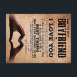 Liebe Zitat für Boyfriend, Ehemänner Liebe Geburts Postkarte<br><div class="desc">Liebe Zitat für Boyfriend,  Ehemänner Liebe Geburtstag</div>