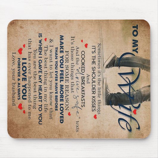 Liebe Zitat für Ehefrau, Ehefrau Geburtstag, Hochz Mousepad (Vorne)