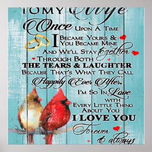 Liebe-Zitat für Ehefrau, Mehrfach-Liebe-Geschenk, Poster