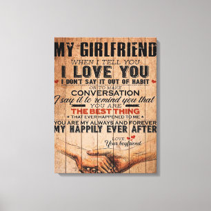 Liebe-Zitat für Freundin, Geburtstagsgeschenk für Leinwanddruck