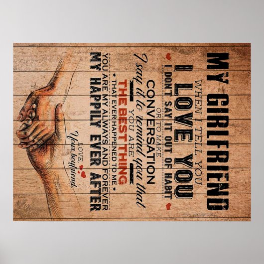 Liebe-Zitat für Freundin, Geburtstagsgeschenk für  Poster (Vorne)