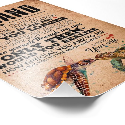 Liebe-Zitat für Geschenkidee von Ehemann, Geburtst Fotodruck (Ecke)