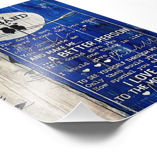 Liebe-Zitat für Geschenkidee von Ehemann, Geburtst Fotodruck (Ecke)