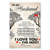 Liebe-Zitat für Geschenkidee von Ehemann, Geburtst Fotodruck (Vorne)