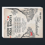 Liebe-Zitat für Geschenkidee von Ehemann, Geburtst Holzkisten Schild<br><div class="desc">Liebe-Zitat für Geschenkidee von Ehemann,  Geburtstag von Ehemann</div>