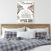 Liebe-Zitat für Geschenkidee von Ehemann, Geburtst Leinwanddruck (Insitu (Schlafzimmer))