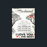 Liebe-Zitat für Geschenkidee von Ehemann, Geburtst Leinwanddruck<br><div class="desc">Liebe-Zitat für Geschenkidee von Ehemann,  Geburtstag von Ehemann</div>