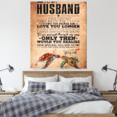 Liebe-Zitat für Geschenkidee von Ehemann, Geburtst Leinwanddruck (Insitu (Schlafzimmer))