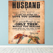 Liebe-Zitat für Geschenkidee von Ehemann, Geburtst Leinwanddruck (Insitu (Holzboden))