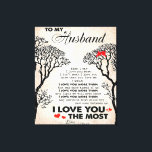 Liebe-Zitat für Geschenkidee von Ehemann, Geburtst Leinwanddruck<br><div class="desc">Liebe-Zitat für Geschenkidee von Ehemann,  Geburtstag von Ehemann</div>