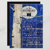 Liebe-Zitat für Geschenkidee von Ehemann, Geburtst Menükarte (Vorne/Hinten)