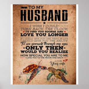 Liebe-Zitat für Geschenkidee von Ehemann, Geburtst Poster