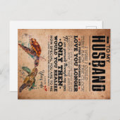 Liebe-Zitat für Geschenkidee von Ehemann, Geburtst Postkarte (Vorne/Hinten)