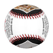 Liebe-Zitat meiner Tochter mit benutzerdefinierten Baseball (Rückseite)