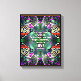 Liebe Zitat Monarch Butterfly Inspiration Leinwanddruck