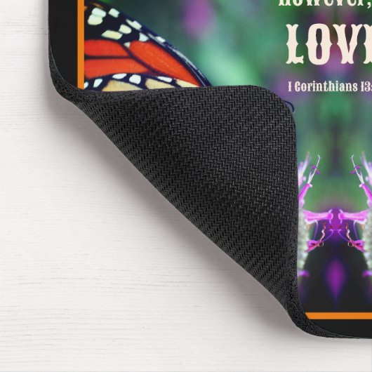 Liebe Zitat Monarch Butterfly Inspiration Mousepad (Ecke)