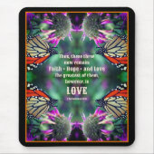Liebe Zitat Monarch Butterfly Inspiration Mousepad (Vorne)