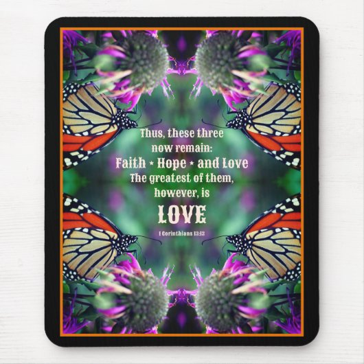 Liebe Zitat Monarch Butterfly Inspiration Mousepad (Vorne)