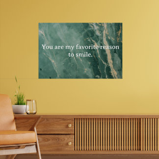 Liebe Zitat Poster aus Marmor - Personalisierte Wa
